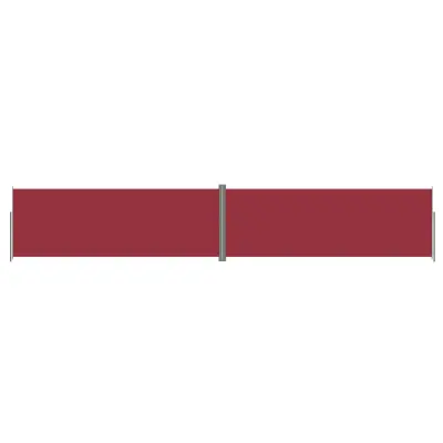 vidaXL Zložljiva stranska tenda rdeča 220x1200 cm