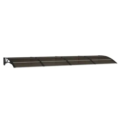 vidaXL Nadstrešek za vrata črn 350x100 cm polikarbonat