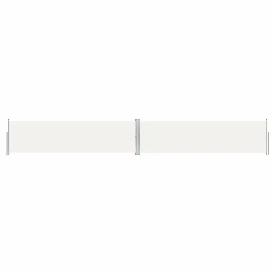 vidaXL Zložljiva stranska tenda krem 140x1000 cm