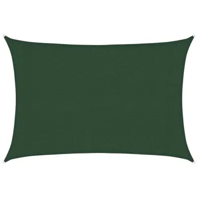 vidaXL Senčno jadro 160 g/m² temno zeleno 3x4,5 m HDPE