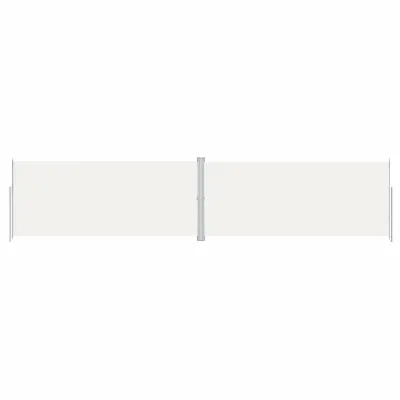 vidaXL Zložljiva stranska tenda krem 220x1000 cm
