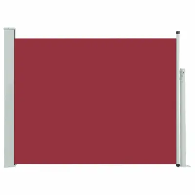 vidaXL Zložljiva stranska tenda za teraso 140x500 cm rdeča