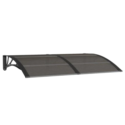 vidaXL Nadstrešek za vrata črn 150x100 cm polikarbonat