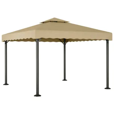 vidaXL Paviljon taupe 3x3 m aluminij in jeklo
