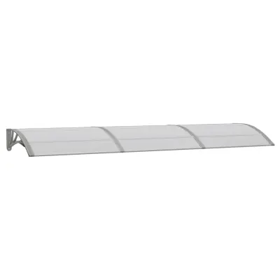 vidaXL Nadstrešek za vrata siv 300x75 cm polikarbonat