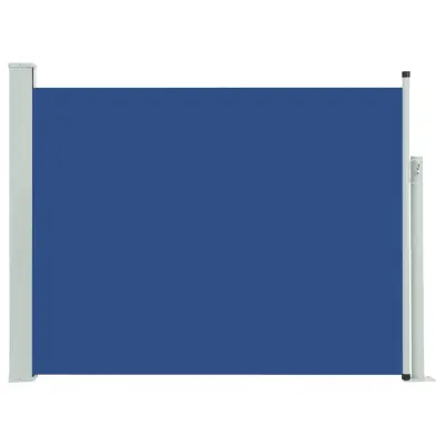 vidaXL Zložljiva stranska tenda za teraso 140x500 cm modra