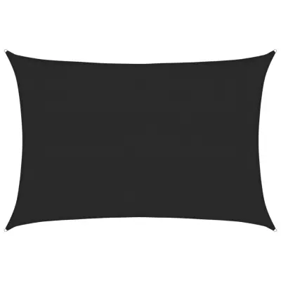 vidaXL Senčno jadro 160 g/m² črno 3x4,5 m HDPE