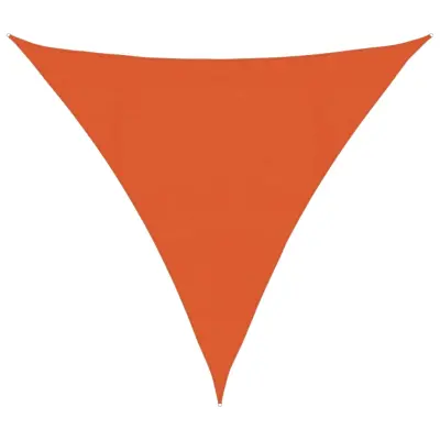 vidaXL Senčno jadro 160 g/m² oranžno 4x4x4 m HDPE