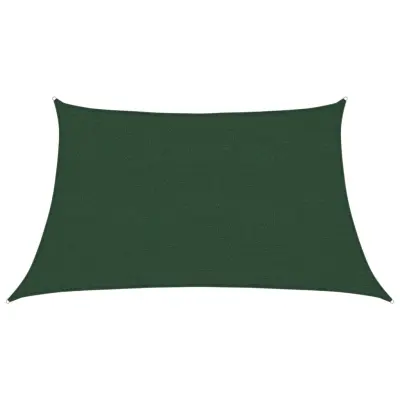 vidaXL Senčno jadro 160 g/m² temno zeleno 3/4x2 m HDPE