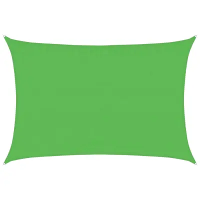 vidaXL Senčno jadro 160 g/m² svetlo zeleno 3,5x4,5 m HDPE