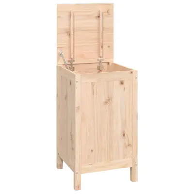 vidaXL Zaboj za perilo 44x44x76 cm trdna borovina
