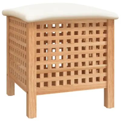 vidaXL Kopalniški stolček 48x47,5x52 cm trdna orehovina