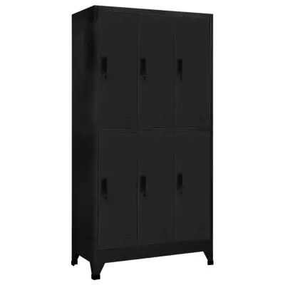 vidaXL Omara s ključavnico črna 90x45x180 cm jeklo