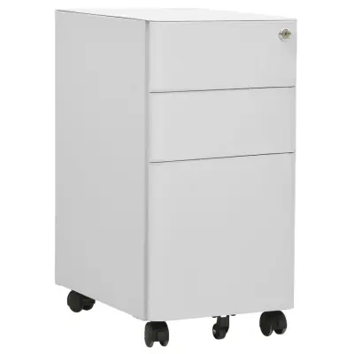 vidaXL Premična arhivska omara siva 30x45x59 cm jeklo
