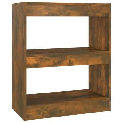 vidaXL Knjižna omara/pregrada dimljeni hrast 60x30x72 cm
