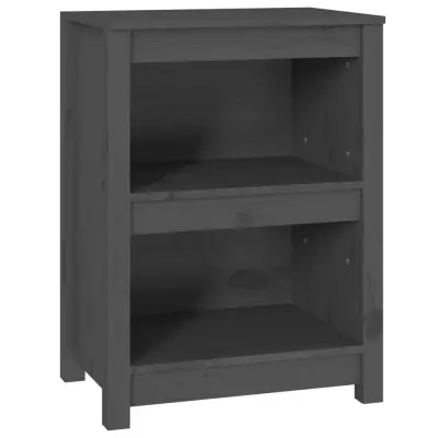vidaXL Knjižna omara siva 50x35x68 cm trdna borovina