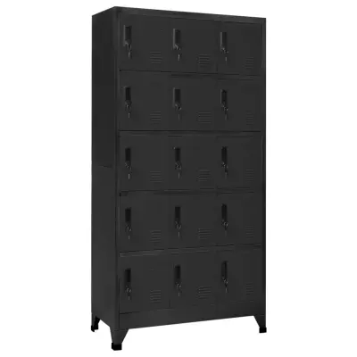 vidaXL Omara s ključavnico antracit 90x40x180 cm jeklo