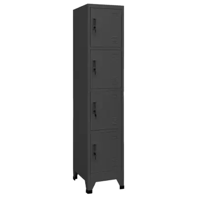 vidaXL Omara s ključavnico antracitna 38x45x180 cm jeklo