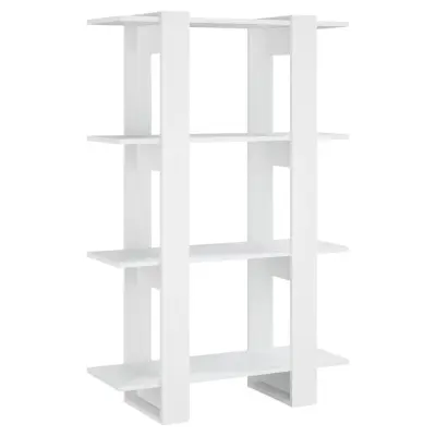 vidaXL Knjižna omara/pregrada bela 80x30x123,5 cm