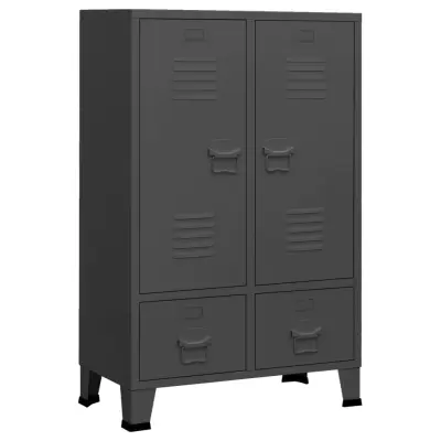 vidaXL Industrijska garderobna omara antracitna 67x35x107 cm jeklo