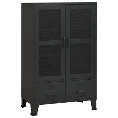 vidaXL Industrijska omara črna 70x40x115 cm kovinska