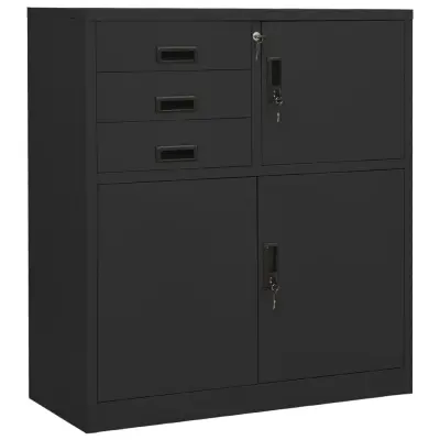 vidaXL Pisarniška omara antracitna 90x40x102 cm jeklo