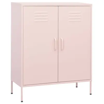 vidaXL Omara za shranjevanje roza 80x35x101,5 cm jeklo