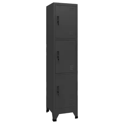 vidaXL Omara s ključavnico antracitna 38x45x180 cm jeklo