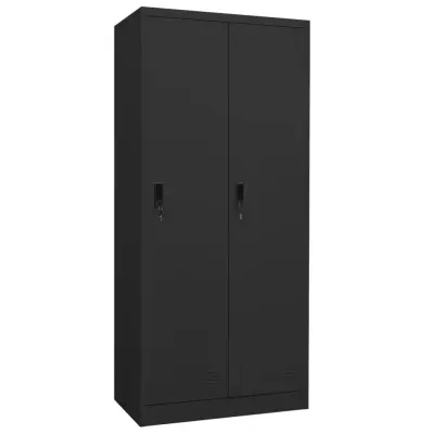 vidaXL Garderobna omara antracitna 80x50x180 cm jeklo