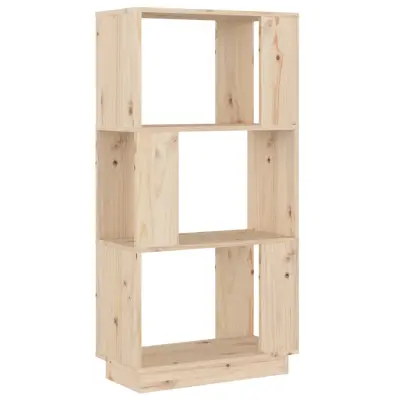 vidaXL Knjižna omara/pregrada 51x25x101 cm trdna borovina