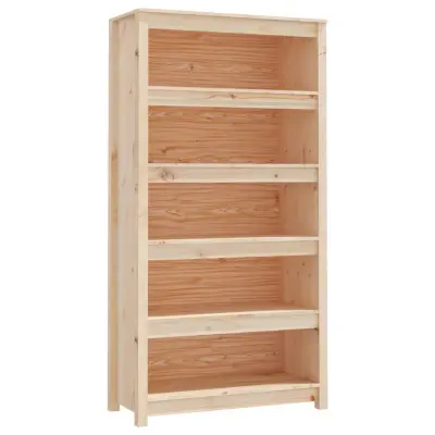 vidaXL Knjižna omara 80x35x154 cm trdna borovina