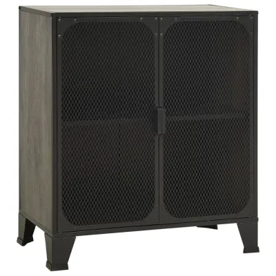 vidaXL Omara siva 72x36x82 cm kovina in MDF