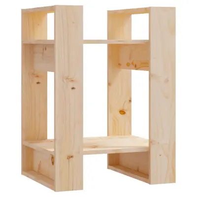 vidaXL Knjižna omara/pregrada 41x35x57 cm trdna borovina