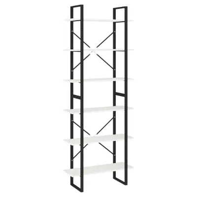 vidaXL Visoka omara bela 80x30x210 cm trdna borovina