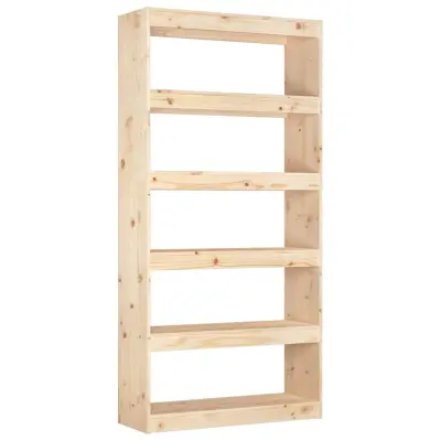 vidaXL Knjižna omara/pregrada 80x30x167,4 cm trdna borovina