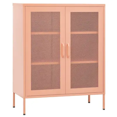 vidaXL Omara za shranjevanje roza 80x35x101,5 cm jeklo