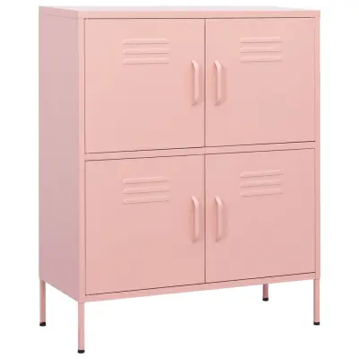 vidaXL Omara za shranjevanje roza 80x35x101,5 cm jeklo