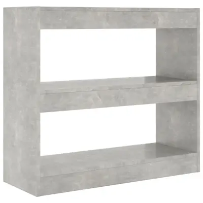 vidaXL Knjižna omara/pregrada betonsko siva 80x30x72 cm