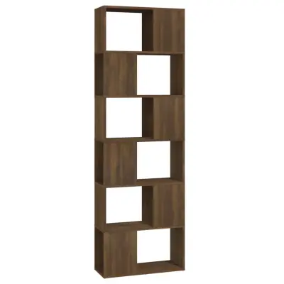 vidaXL Knjižna omara/pregrada rjav hrast 60x24x186 cm