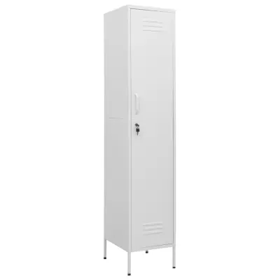 vidaXL Omara s ključavnico bela 35x46x180 cm jeklo