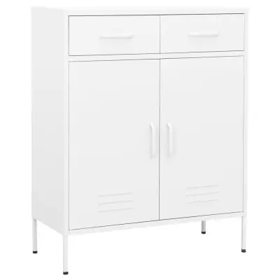 vidaXL Omara za shranjevanje bela 80x35x101,5 cm jeklo