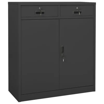vidaXL Pisarniška omara antracitna 90x40x102 cm jeklo