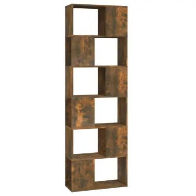 vidaXL Knjižna omara/pregrada dimljeni hrast 60x24x186 cm
