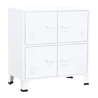 vidaXL Industrijska omara bela 75x40x80 cm jeklo