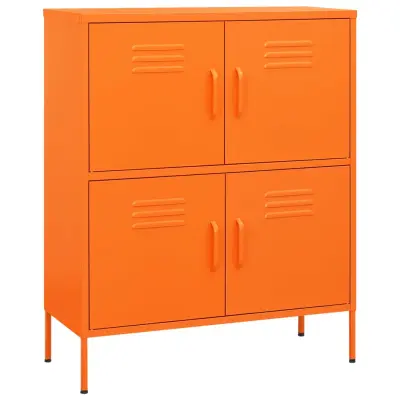 vidaXL Omara za shranjevanje oranžna 80x35x101,5 cm jeklo