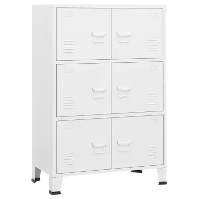 vidaXL Industrijska omara bela 75x40x115 cm kovinska
