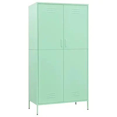 vidaXL Garderobna omara mint zelena 90x50x180 cm jeklo