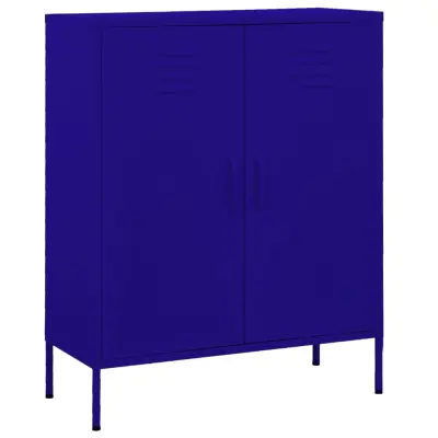 vidaXL Omara za shranjevanje mornarsko modra 80x35x101,5 cm jeklo