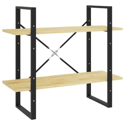 vidaXL Knjižna omara 2-nadstropna 80x30x70 cm trdna borovina