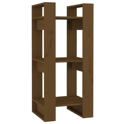 vidaXL Knjižna omara/pregrada medeno rjava 41x35x91 cm trden les